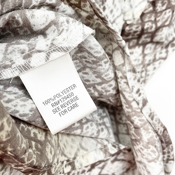 Apt. 9 reptile print long sleeve button down top - Picture 4 of 5